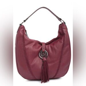 Jessica Simpson Burgundy Hobo Bag